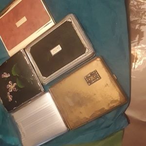 Five antique cigarette cases